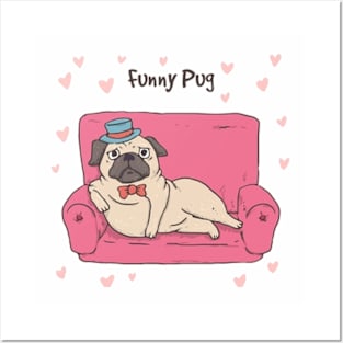 Relax pug Posters and Art